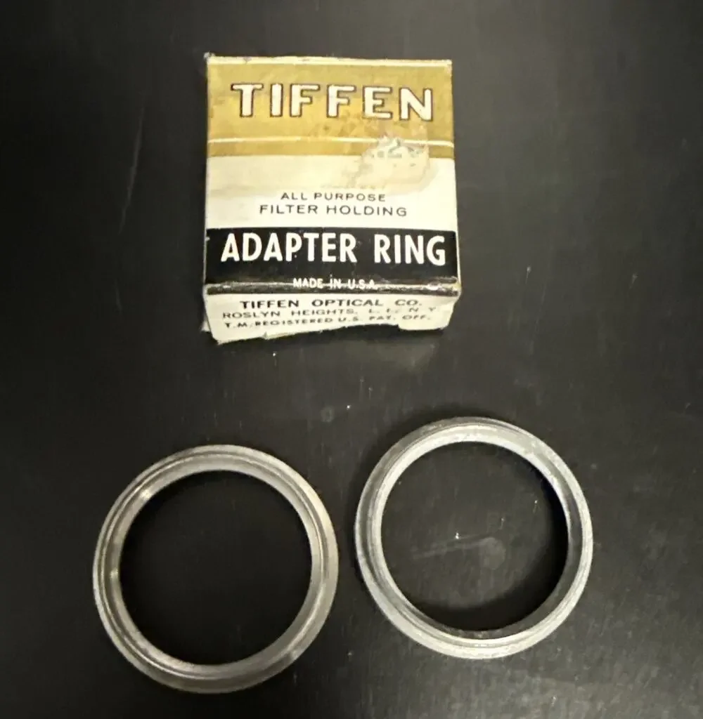 Tiffen All Purpose Filter Holding Adapter Ring Lot Of 2 Vintage Photography